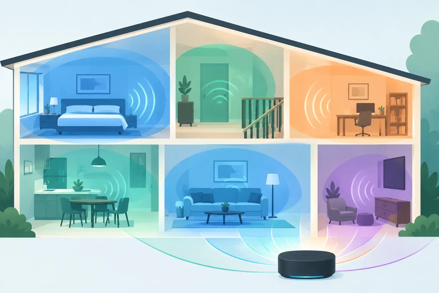 Home Sound Zoning Without More Speakers